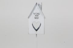 Stecker Haus weiß 4,5x3,5x28cm