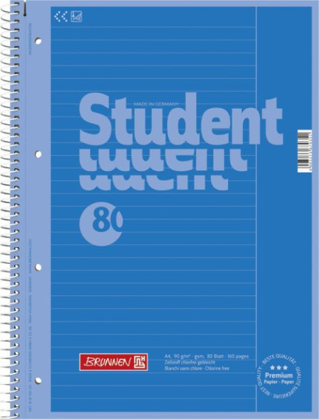 Collegeblock A4 azur Lin. 25