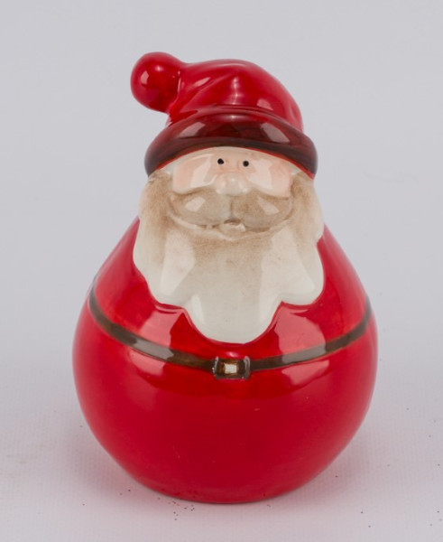 Nikolaus Keramik rot lackiert 9x9x13cm