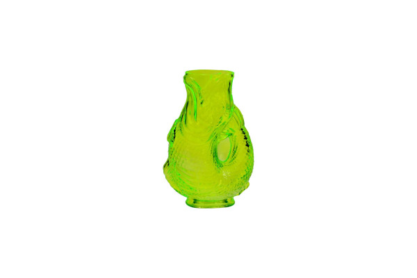 Vase Fisch Glas grün 11x7x16cm