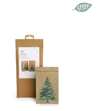 Papiertasche PINE TREE 22x11cm dunkelgrün