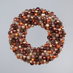 Kranz Weihnachtskugel braun 33cm