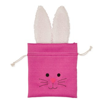 Geschenkbeutel Hase pink