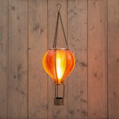 Heißluftballon Solar orange 24 LED 62x20cm