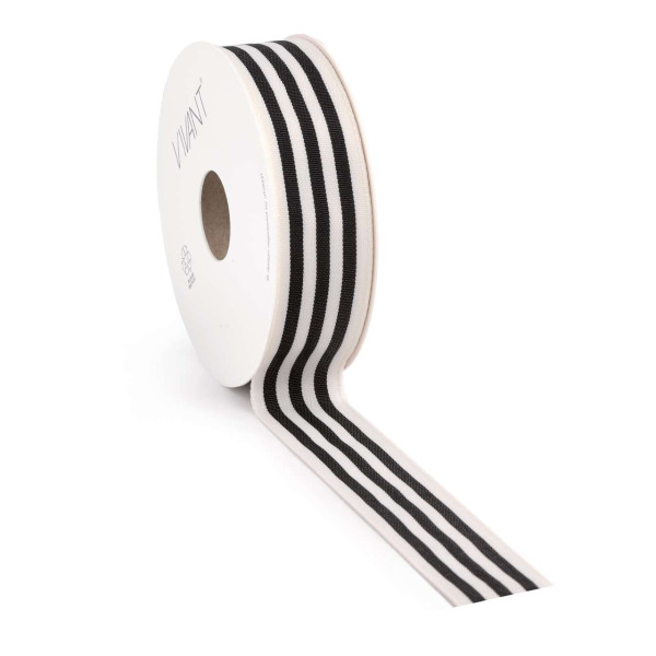 Band CANDY STRIPE 25mmx15m schwarz-weiss