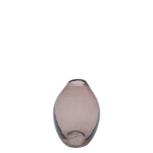 * Vase Glas grau 13,5x9,5cm
