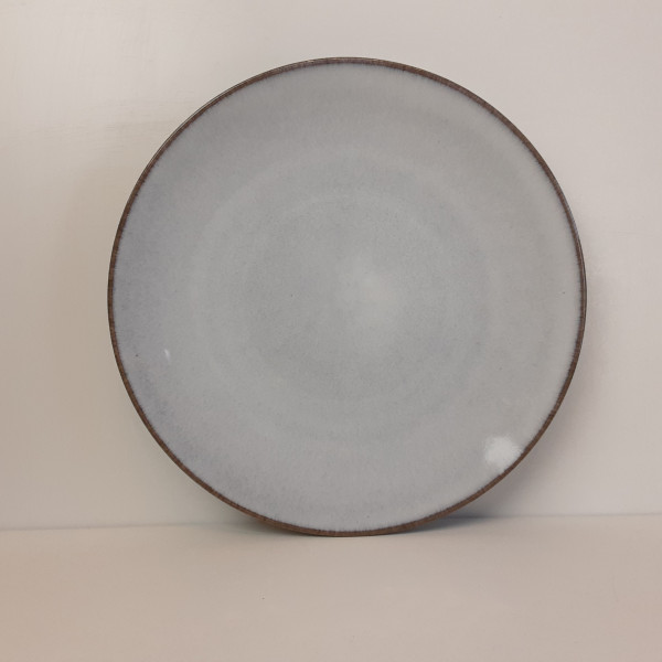 Teller flach Steingut HOTEL LIGHT hellgrau 22cm