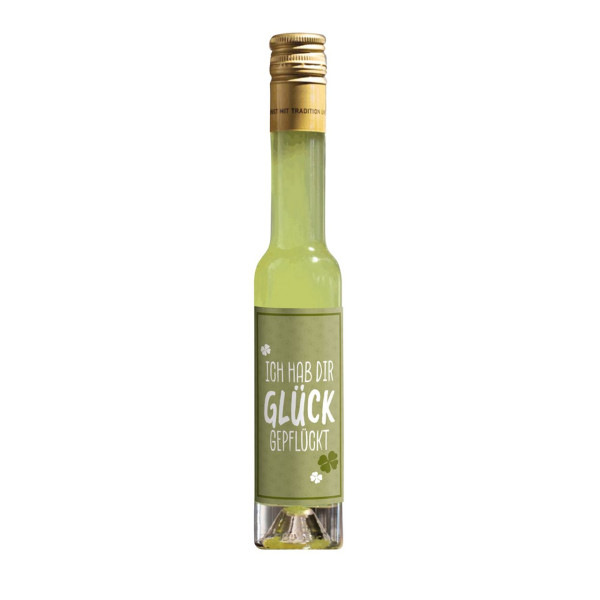 HOME Ginger Ale Limette Likör "ICH HABE DIR GLÜCK GEPFLÜCKT" 15%vol., 0,1l (enthält Farbstoff)