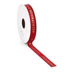 Band SATIN WEIHNACHTEN 15mx12mm rot