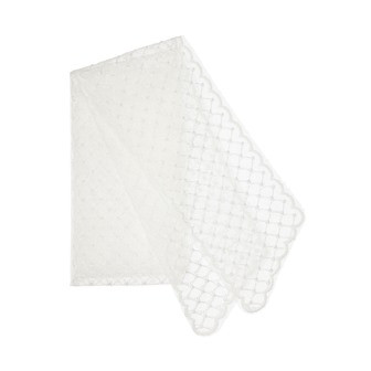 Spitze Stickerei Diamanten weiss 1,3m