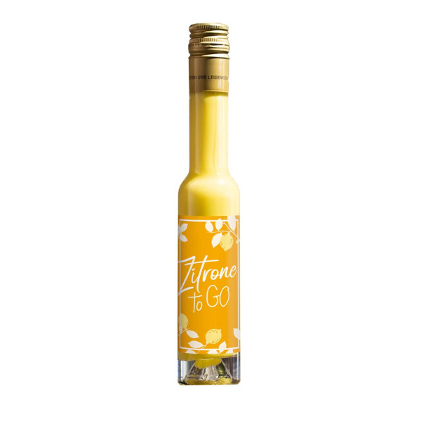 HOME Limoncello Sahnelikör "Zitrone to GO" 15%vol., 0,1l (enthält Farbstoff)