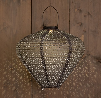 Solar Lampion Marrakesch 33X29cm Grau