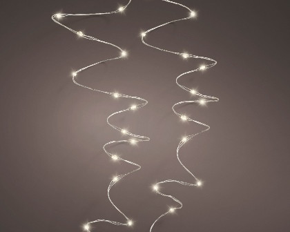 Micro LED Strang silber/warmes weiss Outdoor 1195cm 240L