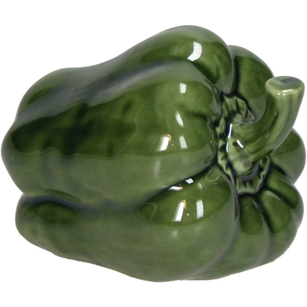 Deko Paprikaschote Porzellan grün 11,6x8,5x8,3cm