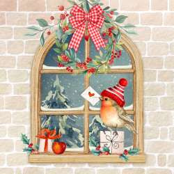 Serviette Atelier 33x33cm Atelier Weihnachtsbote