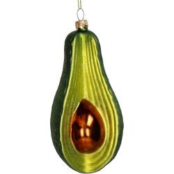 Hänger Glas Avocado grün 12,9cm