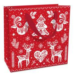 Tasche 17x17x8cm Weihnachtsfolklore