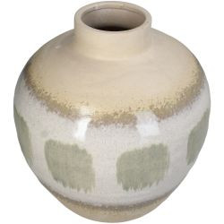 Vase Steinzeug grün 25x25x26,5cm