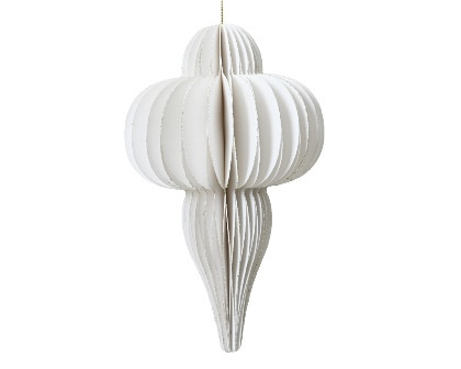 Ornament Papier weiss 9x15cm