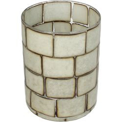 Kerzenhalter Glas Ivory 12x12x15cm