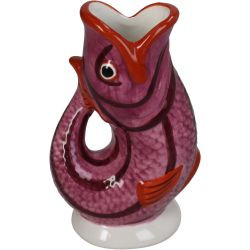 Vase Fish Dolomit lila 11x7x17cm