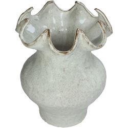 Vase Steingut grün 23,5x23,5x29cm