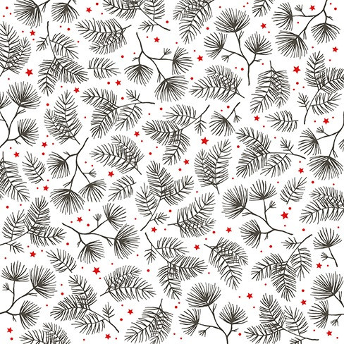 Serviette Atelier 33x33cm Atelier X-mas Twigs anthrazit