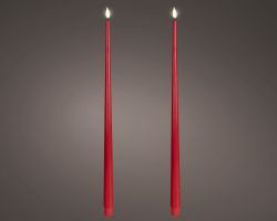 LED Kerzerot indoor 42,5x2,2cm 2er Set