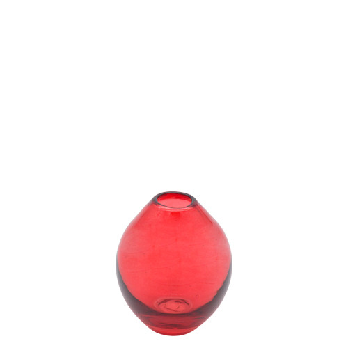 * Vase Glas burgund 11x9,5cm