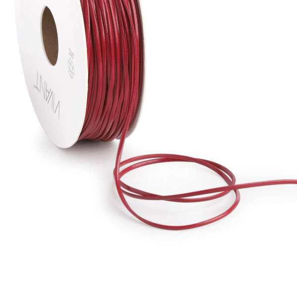 Kordel SHINY LEATHER 2mmx25m rot