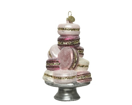 Hänger Torte Glas 8x8x14cm bunt