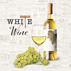 Serviette White wine 33x33cm