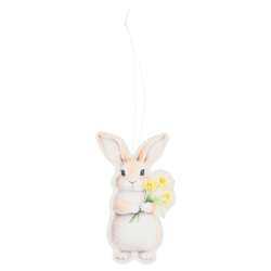 * Hänger Hase Filz 6x11,5cm creme