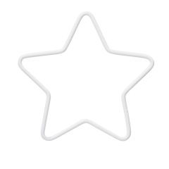 Stern Metall weiß beschichtet 14cm