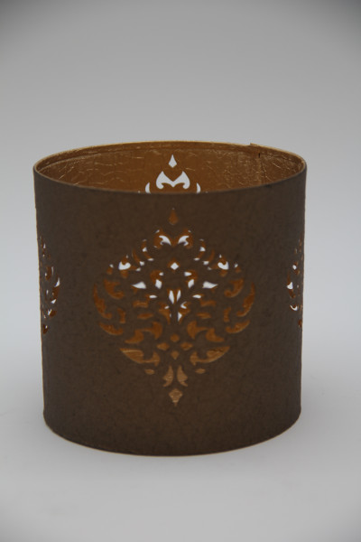 Votiv Metall braun/gold 10x10cm