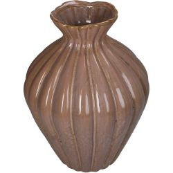 Vase Steingut braun 22,5x22,5x30,5cm
