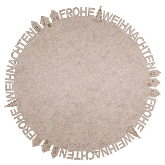 Tischset FROHE WEIHNACHTEN Filz natur