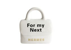 Spardose Tasche "For my Next "H" weiß