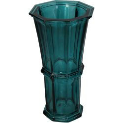 Vase Glas petrol 12,5x12,5x23cm