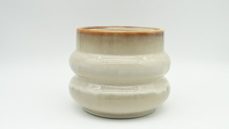 Topf Keramik creme 16x16x12,5cm