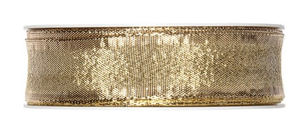 Band m.Drahtkante 25mmx25m gold