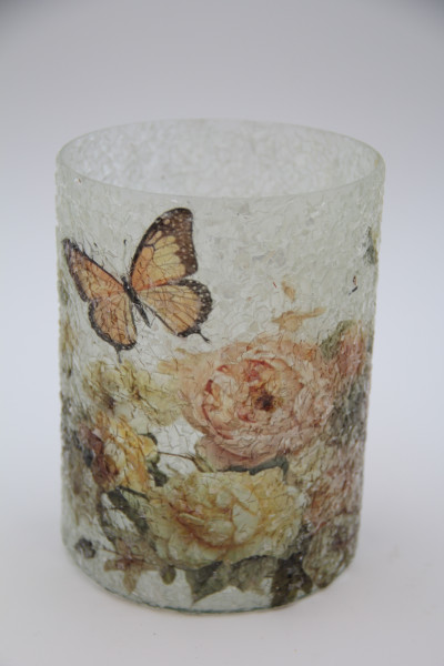 Votiv Glas gelb/grün 10x15cm