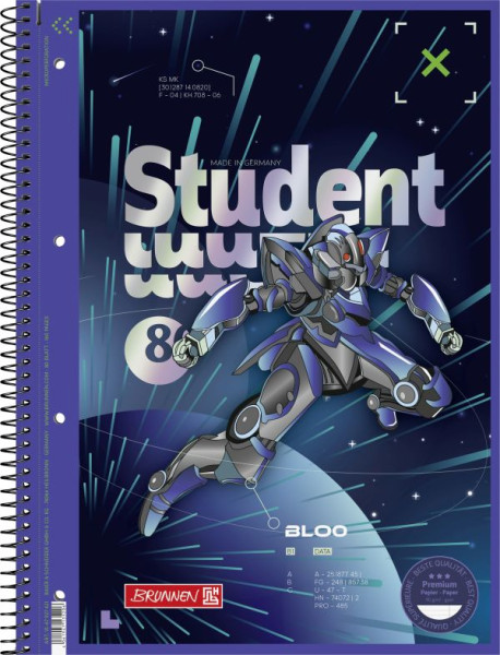 Collegeblock A4 Lin.27 90g Robot Hero