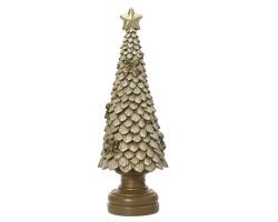 Baum gold Polyresin 12x12x36cm