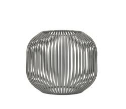 Laterne Metalll "Lunaro" grau, Größe M: 21x21x17,5 cm