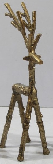 Hirsch Aluminium gold 13x6x40cm