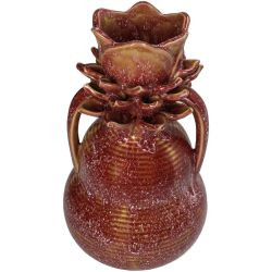 Vase Steingut lila 18x18x30,5cm