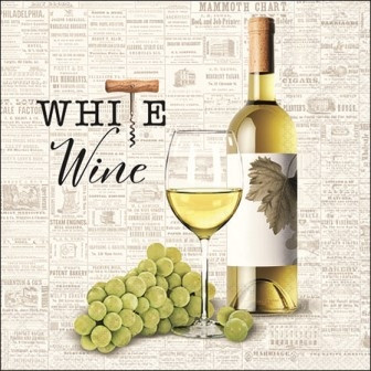 Serviette White wine 25x25cm