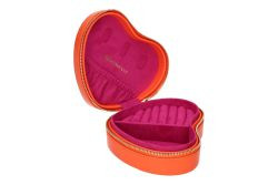 Schmucketui PU Folie Treasure Schmucketui Herz orange 1x11x5,2cm