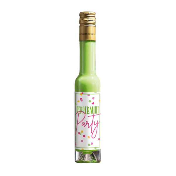 HOME Pfefferminz Sahnelikör "PEPPERMINT Party" 15%vol., 0,1l (enthält Farbstoff)